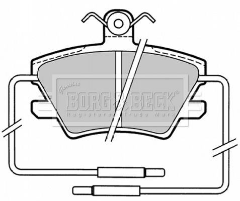 BORG & BECK Комплект тормозных колодок, дисковый тормоз BBP1319